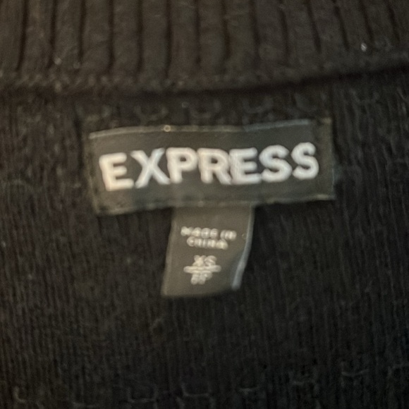 Express v neck xs sequin stripe sweater - Picture 2 of 4